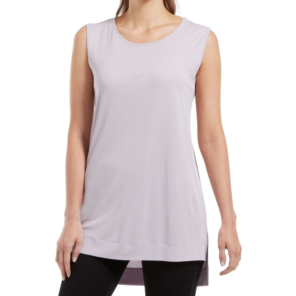 Hue Women's Hi-Low Hem Sleeveless Tunic Purple Puff